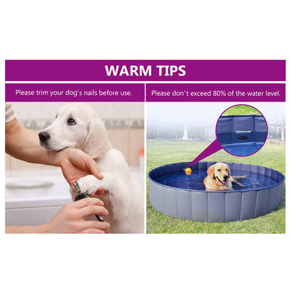 Piscina Per Cani Pieghevole Rossa In Pvc