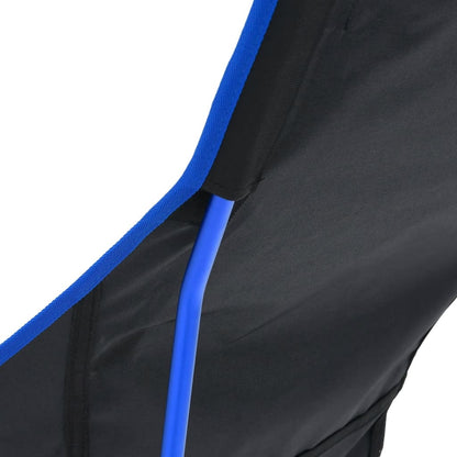 Sedia Da Campeggio Pieghevole Pvc E Acciaio Nero