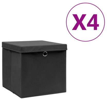 Contenitori Con Coperchi 4 Pz 28X28X28 Cm Viola