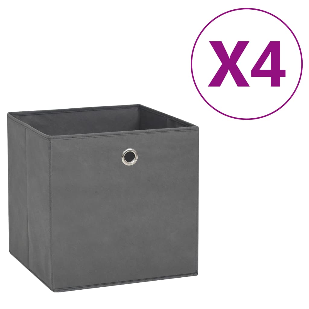 Contenitori Con Coperchi 4 Pz 28X28X28 Cm Viola