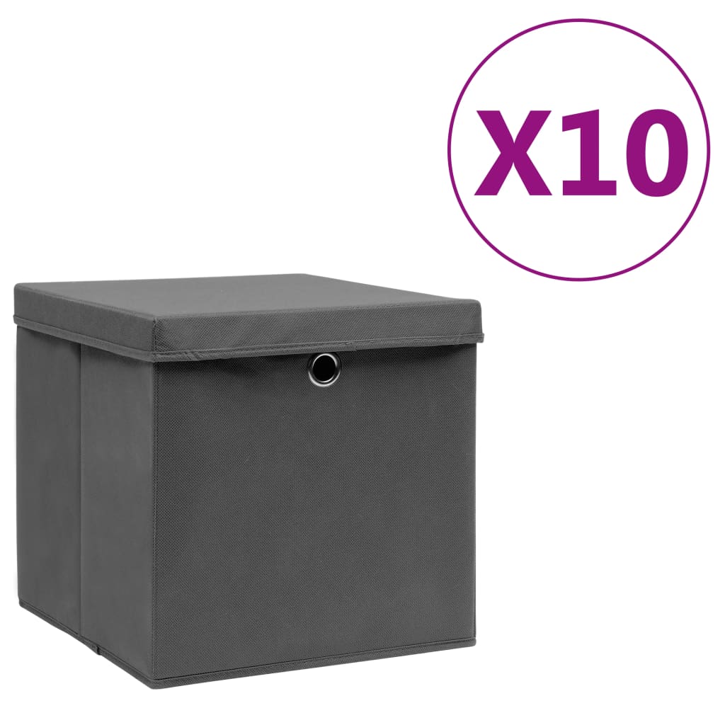 Contenitori Con Coperchi 4 Pz 28X28X28 Cm Viola
