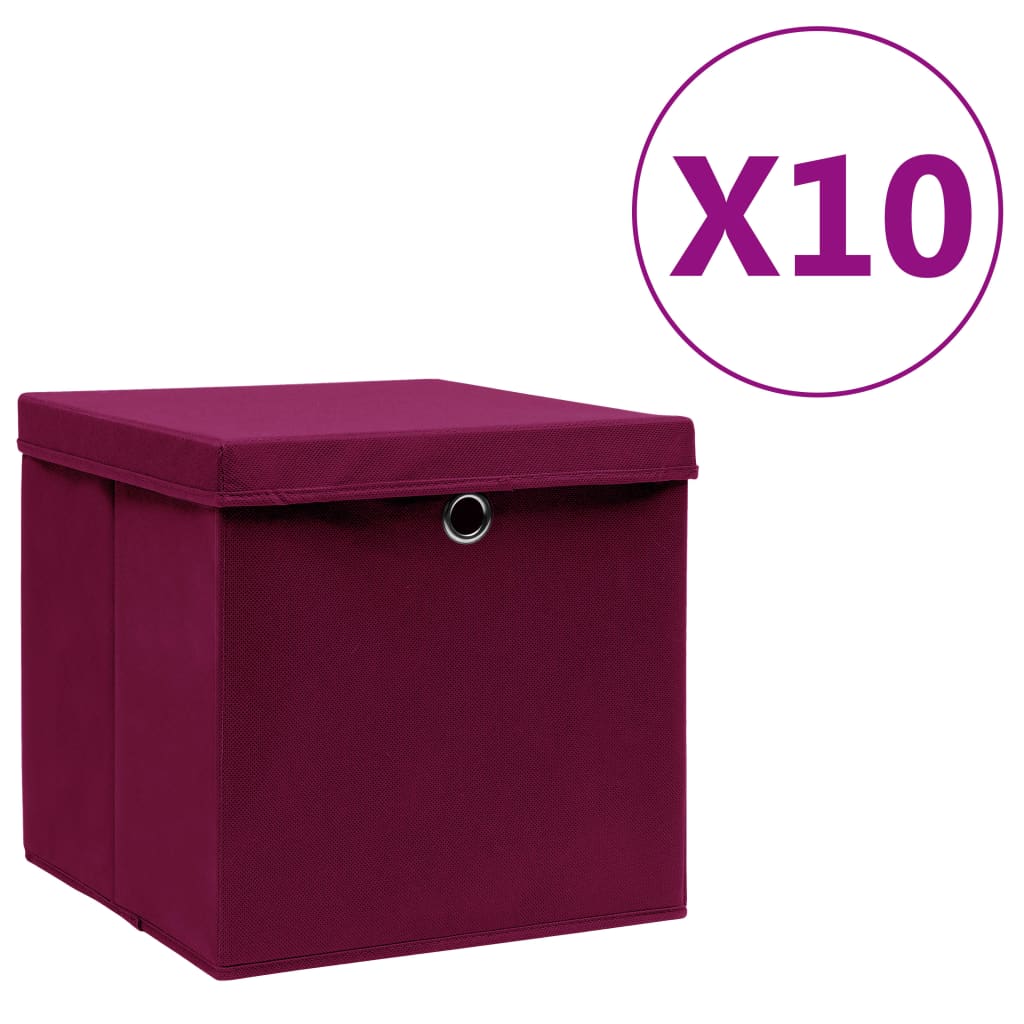 Contenitori Con Coperchi 4 Pz 28X28X28 Cm Viola