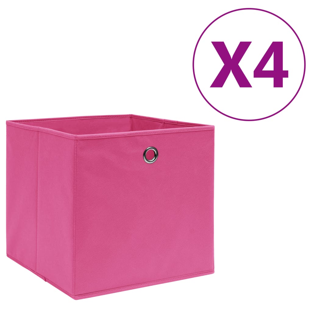Contenitori Con Coperchi 4 Pz 28X28X28 Cm Viola