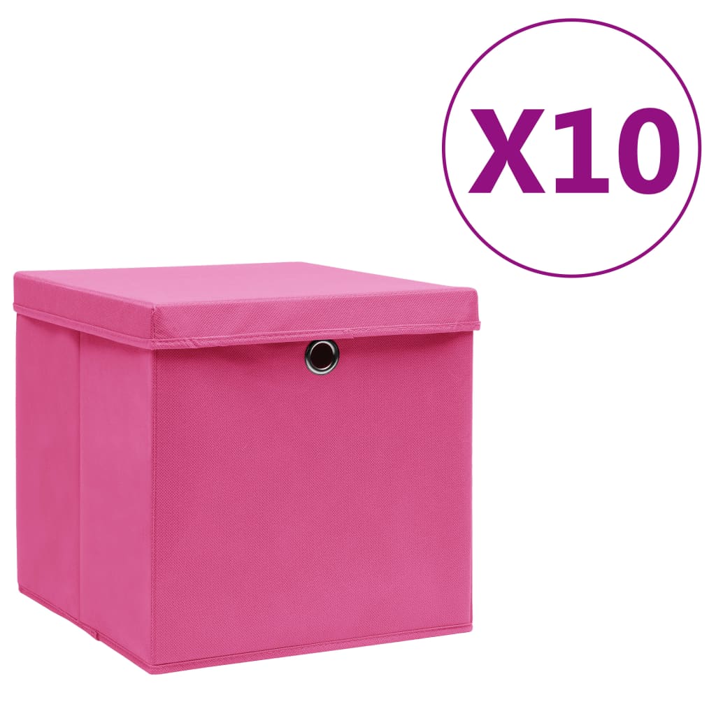 Contenitori Con Coperchi 4 Pz 28X28X28 Cm Viola
