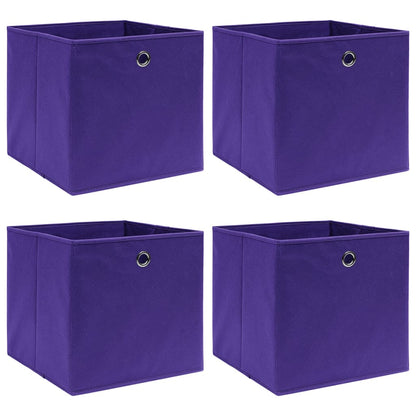 Contenitori Con Coperchi 4 Pz 28X28X28 Cm Viola