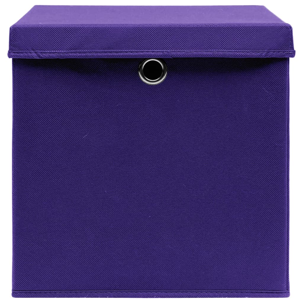 Contenitori Con Coperchi 4 Pz 28X28X28 Cm Viola