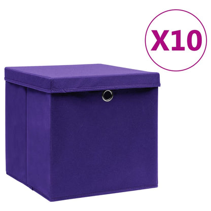 Contenitori Con Coperchi 4 Pz 28X28X28 Cm Viola