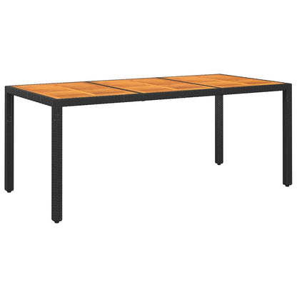 Tavolo Giardino Piano Legno Acacia 150X90X75 Polyrattan