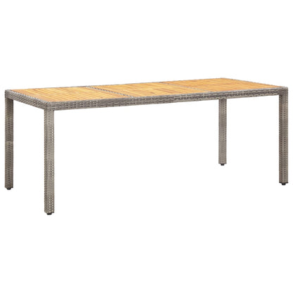 Tavolo Giardino Piano Legno Acacia 150X90X75 Polyrattan