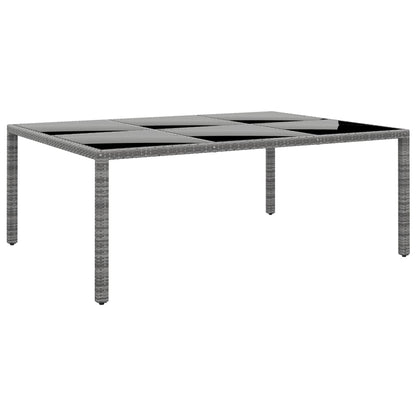 Tavolo Giardino 200X150X75 Cm Vetro Temperato Polyrattan
