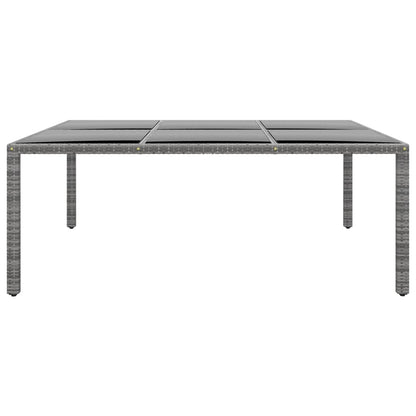 Tavolo Giardino 200X150X75 Cm Vetro Temperato Polyrattan