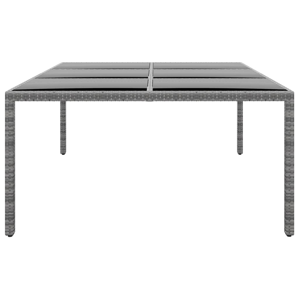 Tavolo Giardino 200X150X75 Cm Vetro Temperato Polyrattan