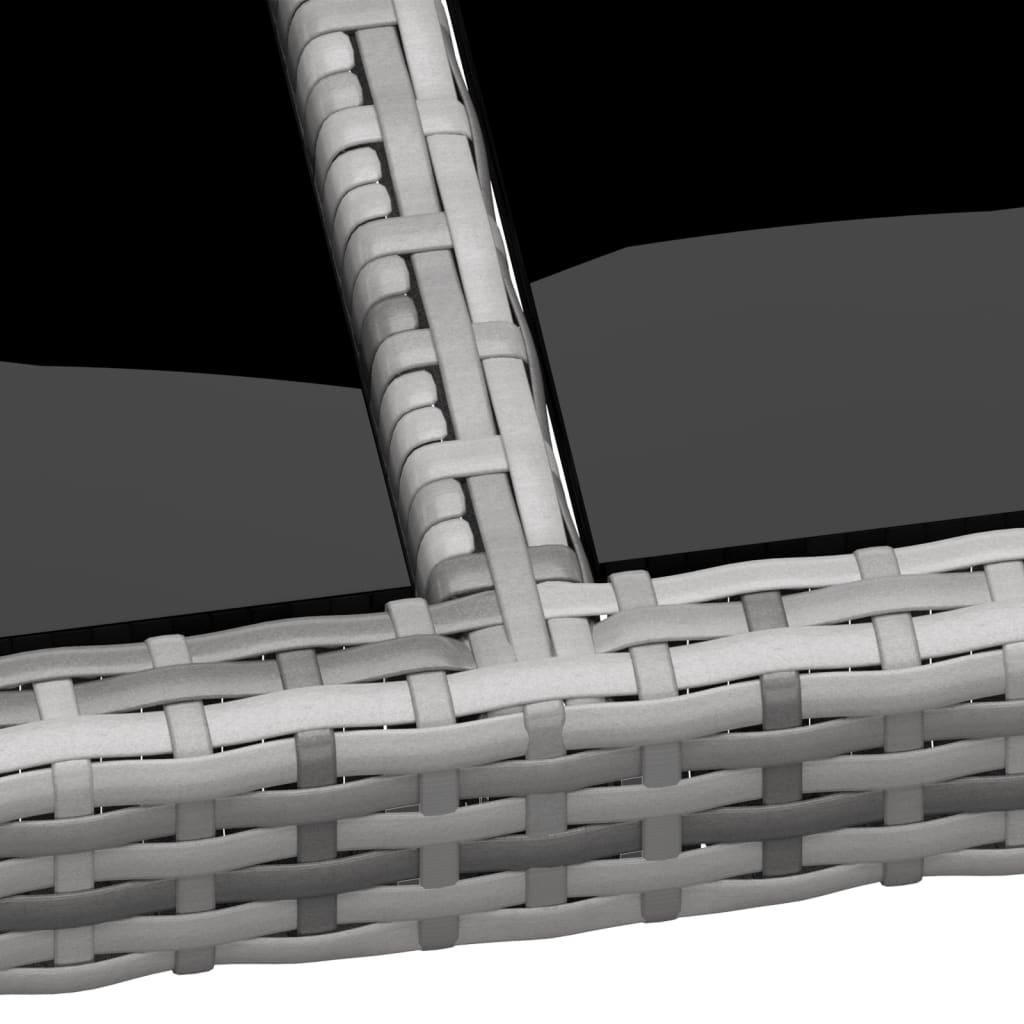 Tavolo Giardino 200X150X75 Cm Vetro Temperato Polyrattan