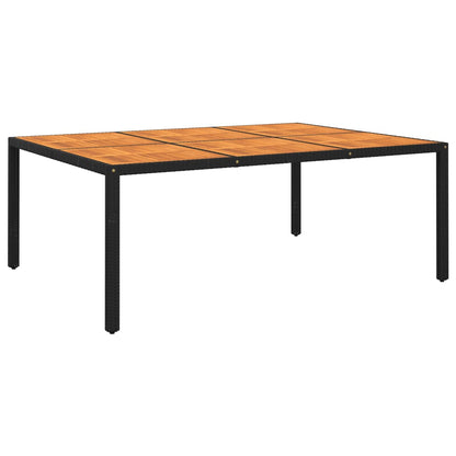 Tavolo Giardino 200X150X75 Cm Massello Acacia Polyrattan