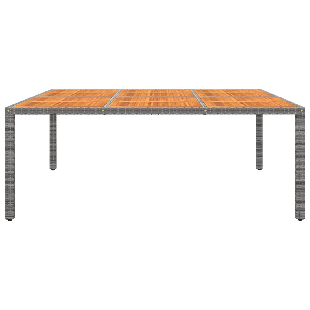 Tavolo Giardino 200X150X75 Cm Massello Acacia Polyrattan
