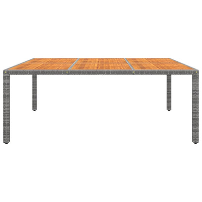 Tavolo Giardino 200X150X75 Cm Massello Acacia Polyrattan