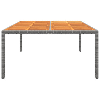Tavolo Giardino 200X150X75 Cm Massello Acacia Polyrattan