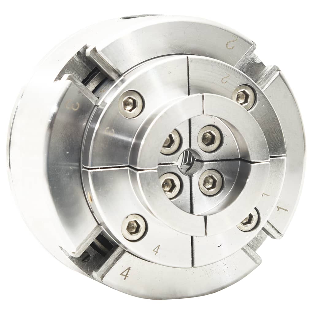 Mandrino Per Legno A 4 Griffe M33 In Acciaio Argento 96 Mm