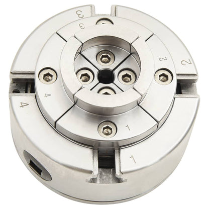 Mandrino Per Legno A 4 Griffe M33 In Acciaio Argento 96 Mm