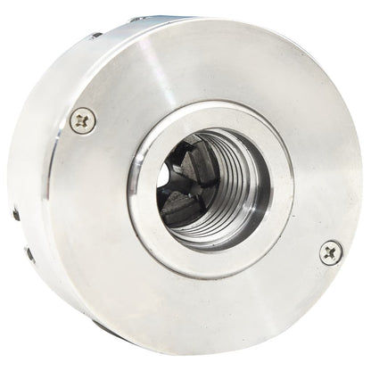 Mandrino Per Legno A 4 Griffe M33 In Acciaio Argento 96 Mm