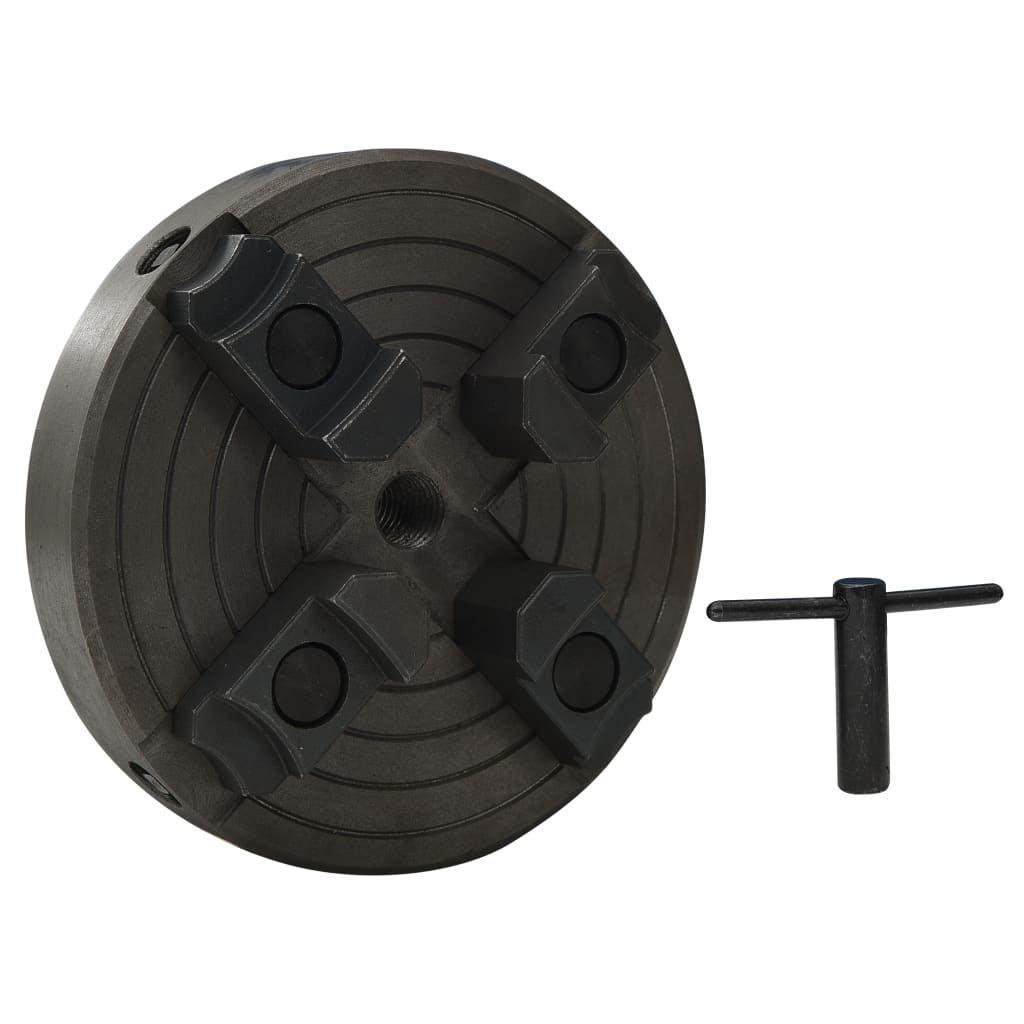 Mandrino In Legno A 4 Ganasce M18 In Acciaio Nero 150X63 Mm