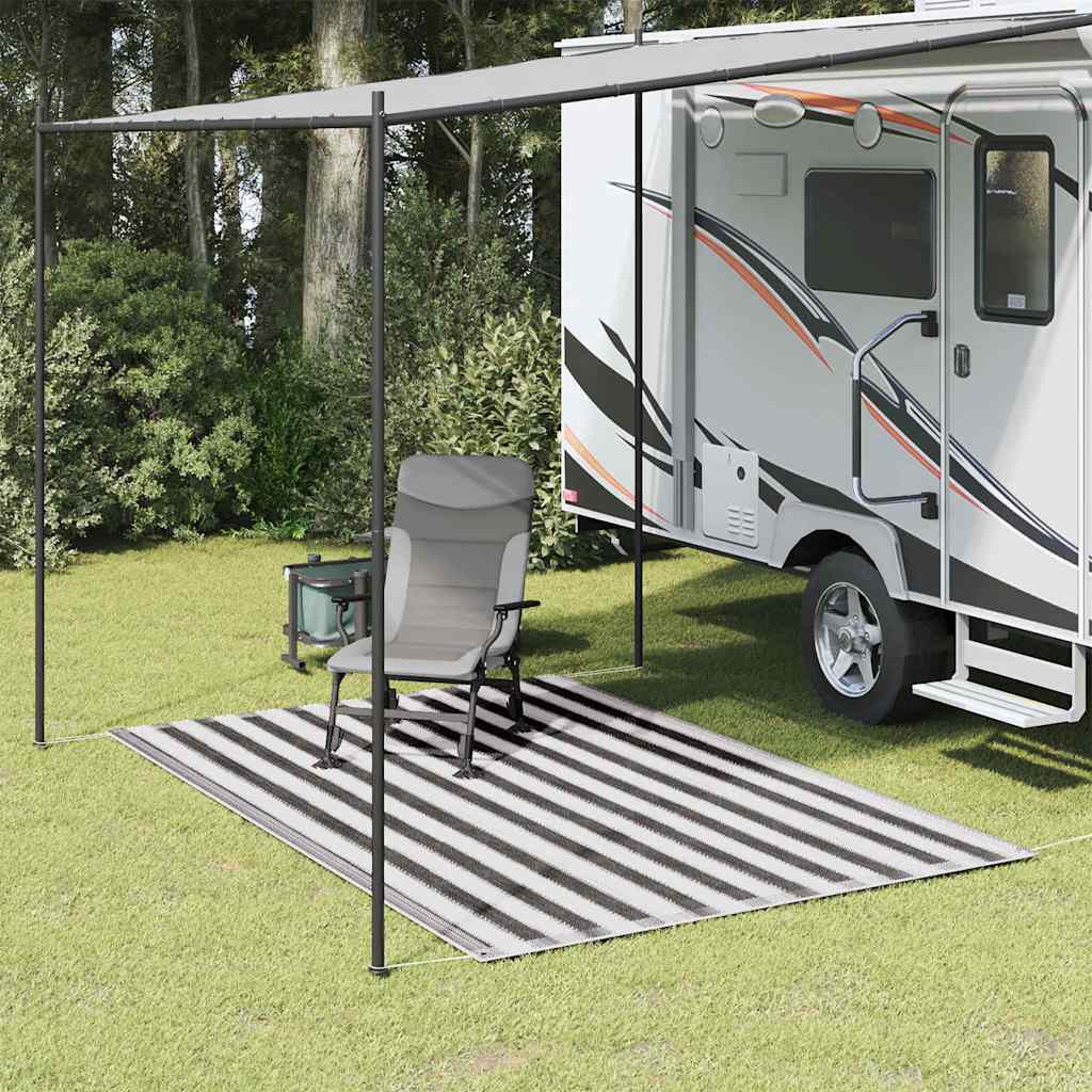 Tappeto Da Tenda Antracite E Bianco