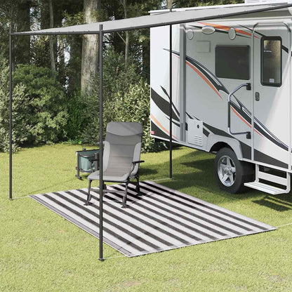 Tappeto Da Tenda Antracite E Bianco