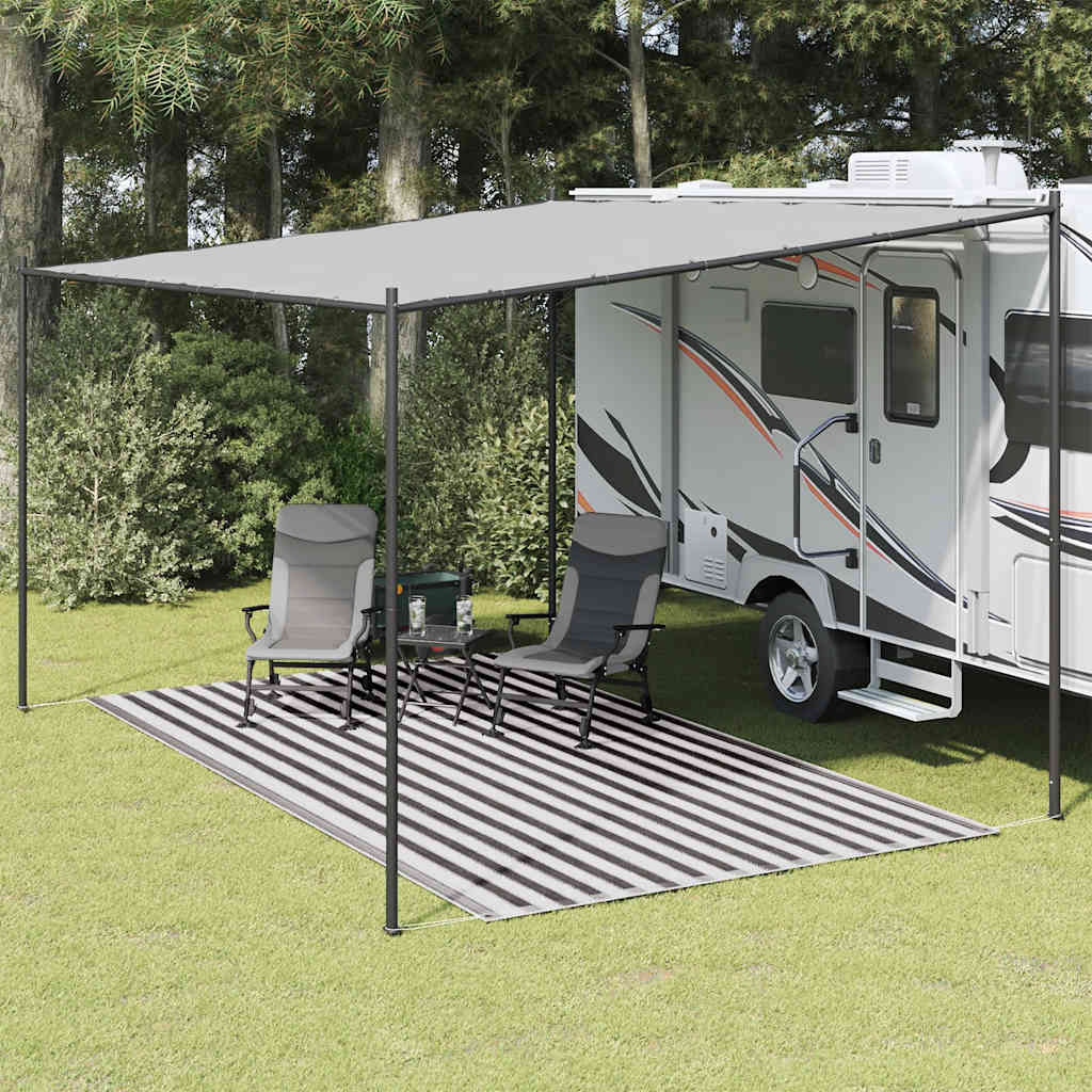 Tappeto Da Tenda Antracite E Bianco