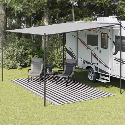 Tappeto Da Tenda Antracite E Bianco