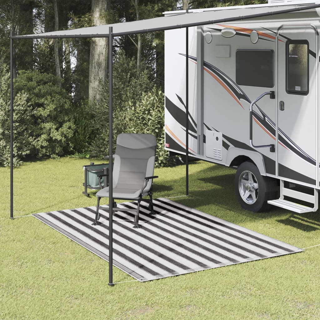 Tappeto Da Tenda Antracite E Bianco