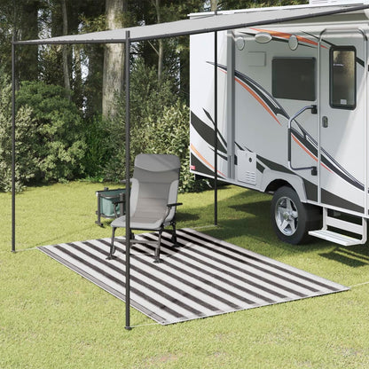 Tappeto Da Tenda Antracite E Bianco