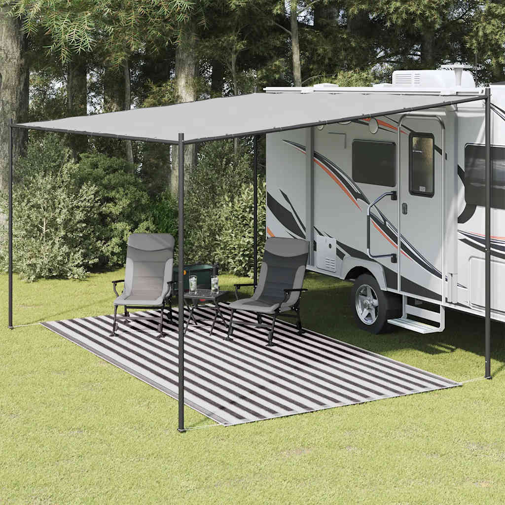 Tappeto Da Tenda Antracite E Bianco
