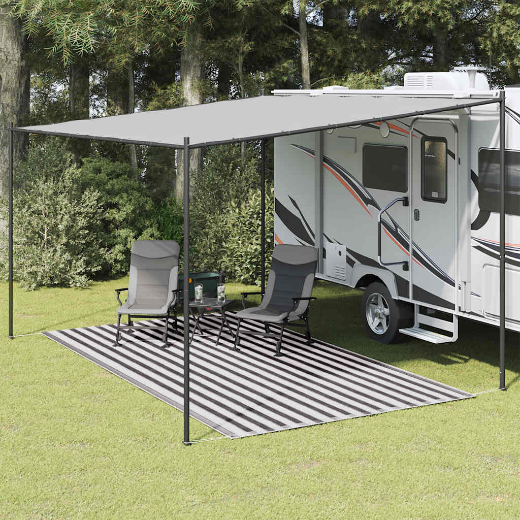 Tappeto Da Tenda Antracite E Bianco