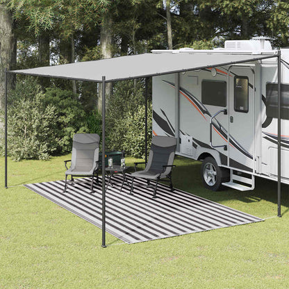 Tappeto Da Tenda Antracite E Bianco