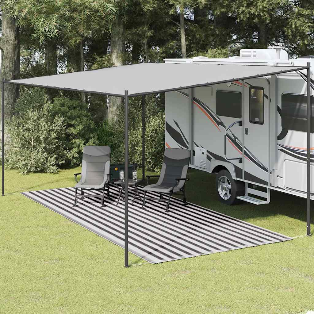 Tappeto Da Tenda Antracite E Bianco