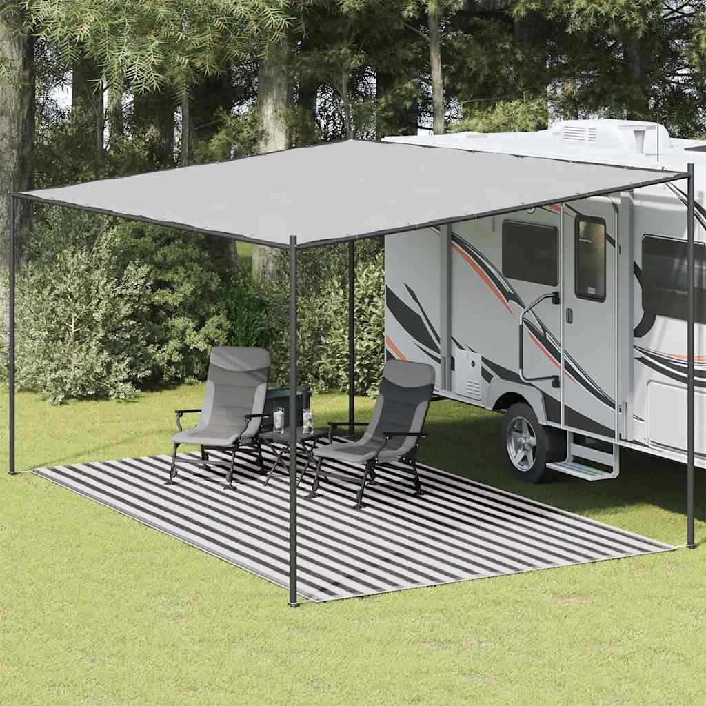 Tappeto Da Tenda Antracite E Bianco