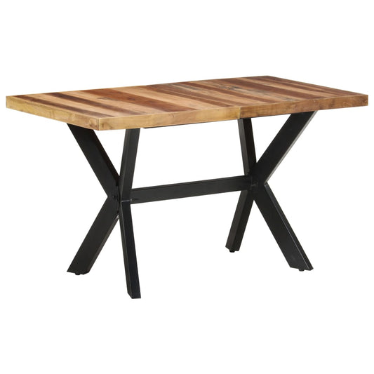 Tavolo Da Pranzo Legno Massello Con Finitura Ambra