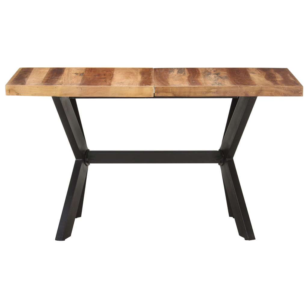 Tavolo Da Pranzo Legno Massello Con Finitura Ambra