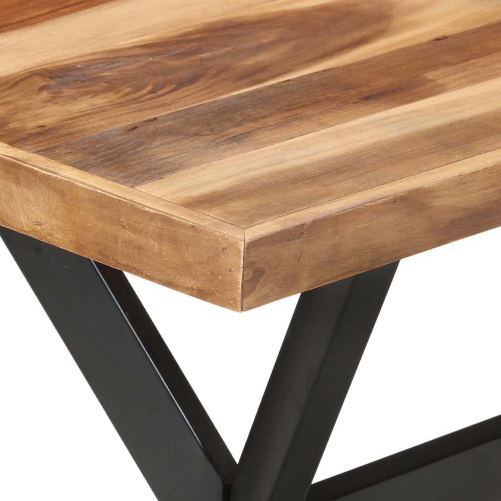 Tavolo Da Pranzo Legno Massello Con Finitura Ambra