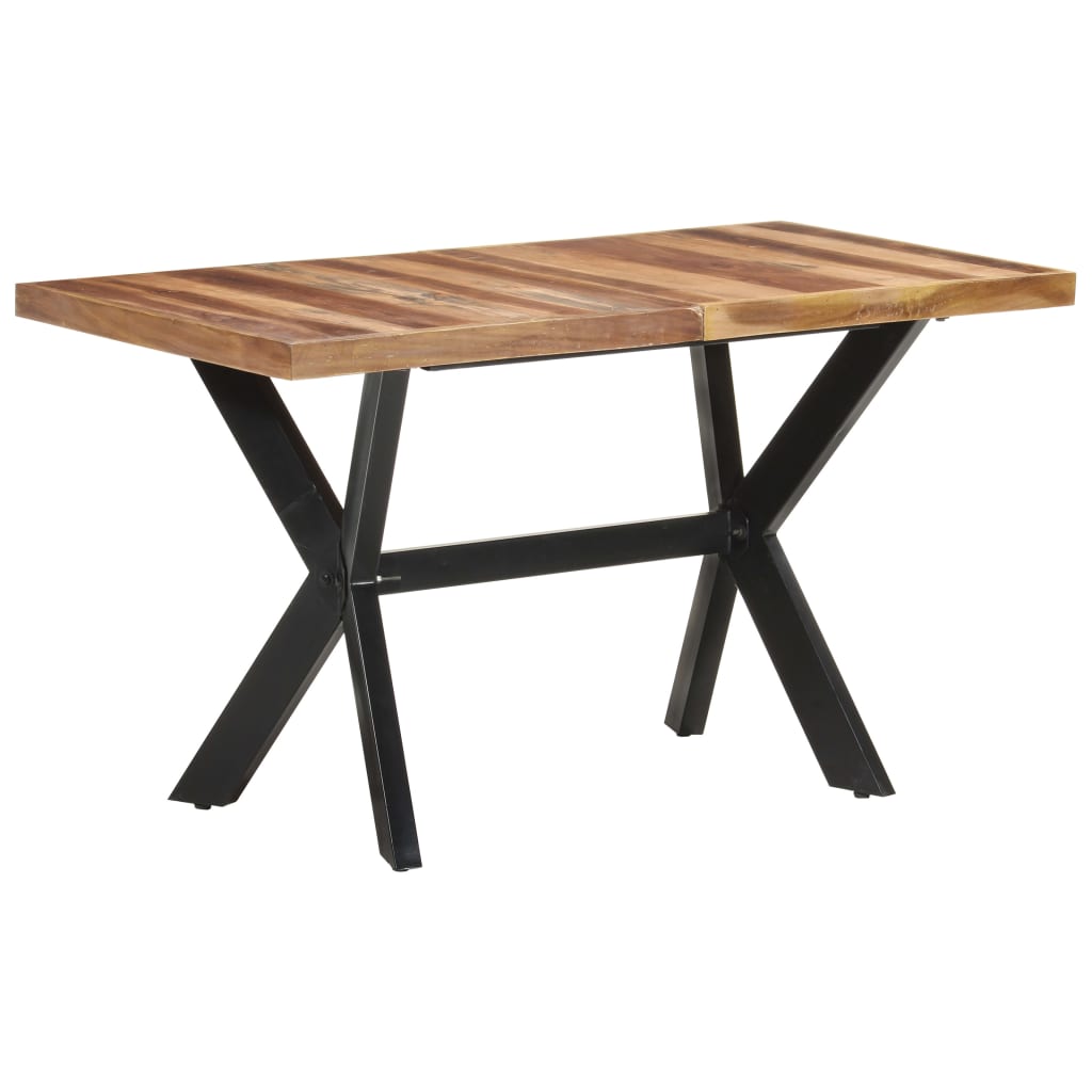 Tavolo Da Pranzo Legno Massello Con Finitura Ambra