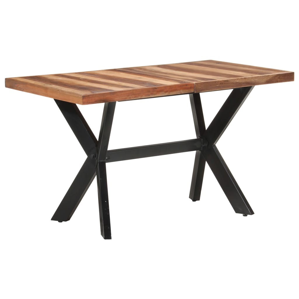 Tavolo Da Pranzo Legno Massello Con Finitura Ambra