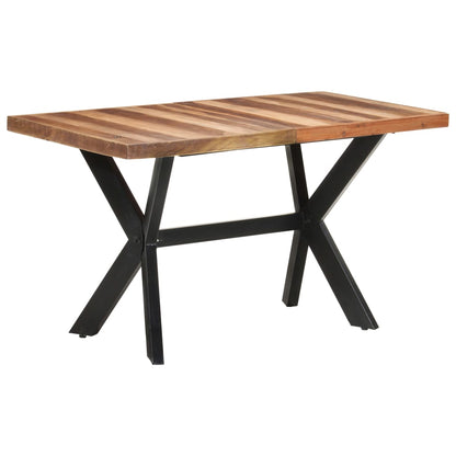 Tavolo Da Pranzo Legno Massello Con Finitura Ambra