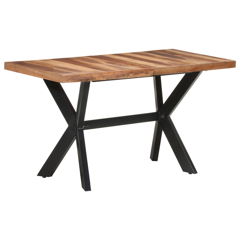 Tavolo Da Pranzo Legno Massello Con Finitura Ambra
