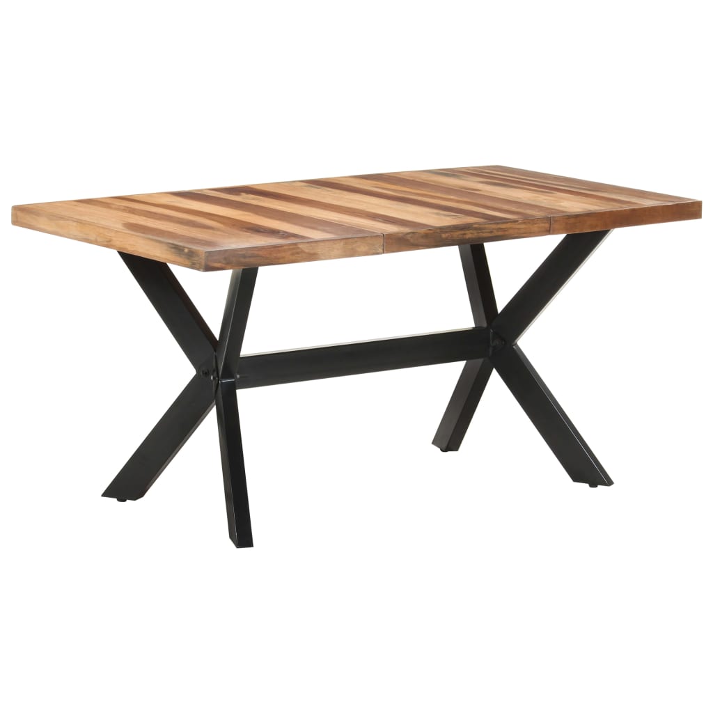 Tavolo Da Pranzo Legno Massello Con Finitura Ambra