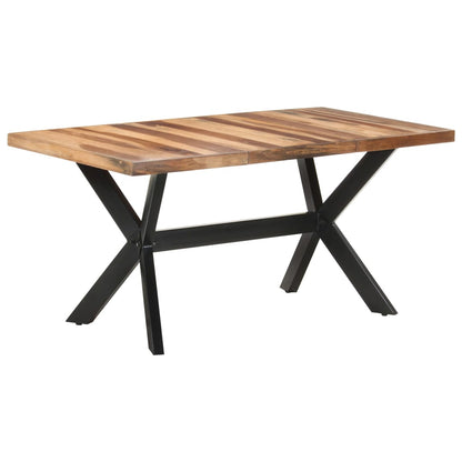 Tavolo Da Pranzo Legno Massello Con Finitura Ambra