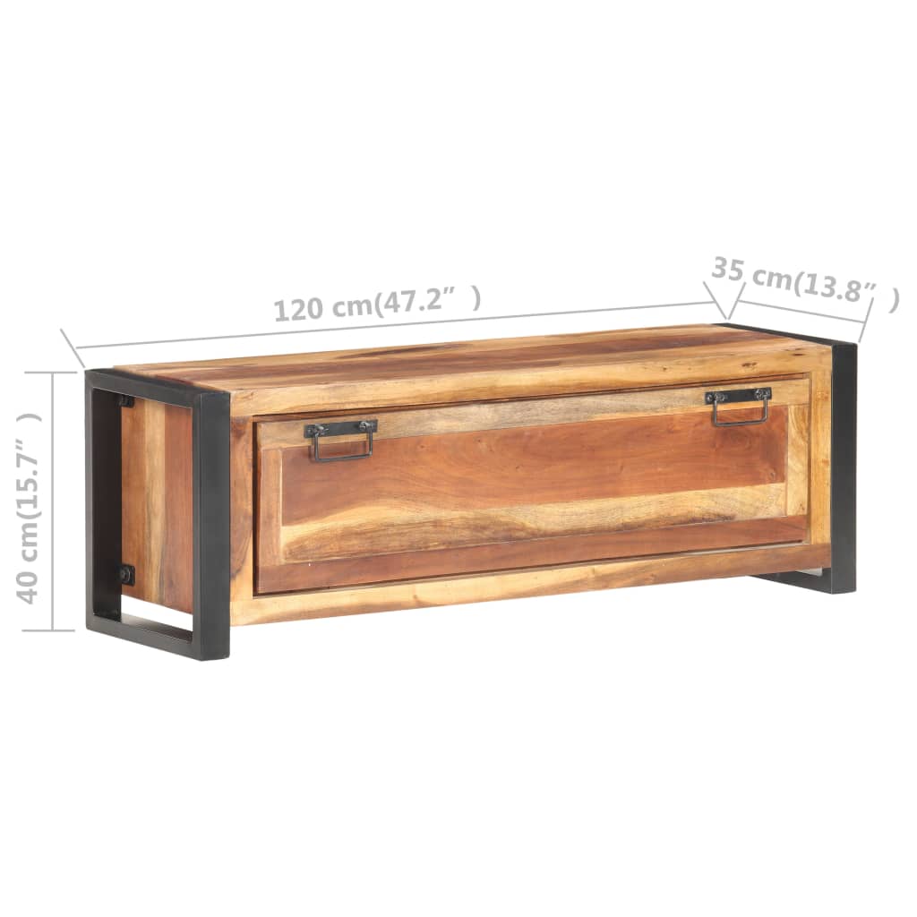 Scarpiera 120X35X40 Cm In Legno Massello