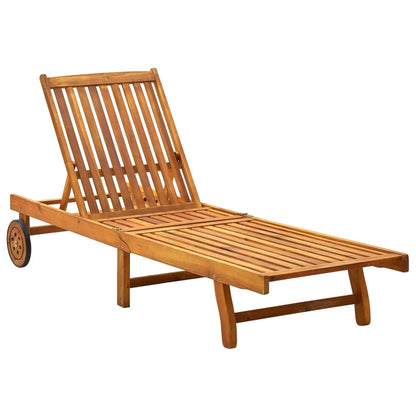 Lettini Prendisole 2Pz In Legno Massello Di Acacia