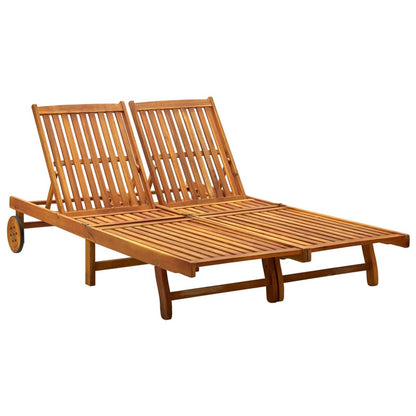 Lettini Prendisole 2Pz In Legno Massello Di Acacia