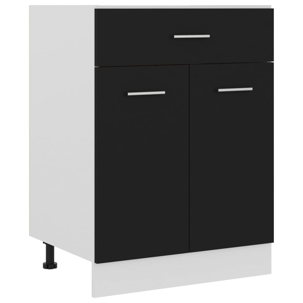 Mobile Pensile “Lyon” 60X31X40 Cm In Legno Multistrato Nero
