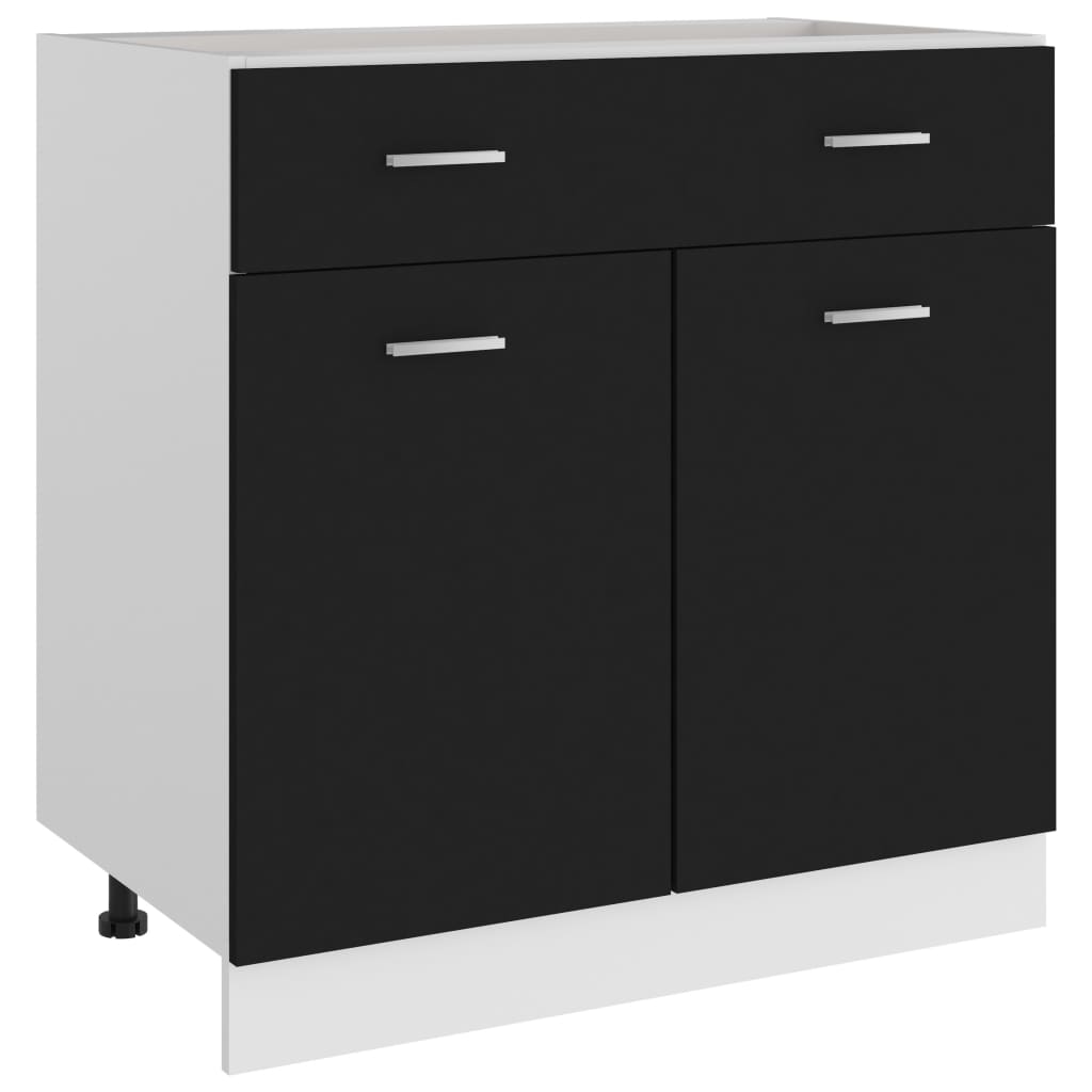 Mobile Pensile “Lyon” 60X31X40 Cm In Legno Multistrato Nero